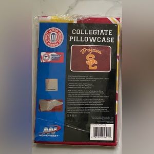 Collegiate license product. USC Trojans pillow case Burgundy. Standard 20”x40”.